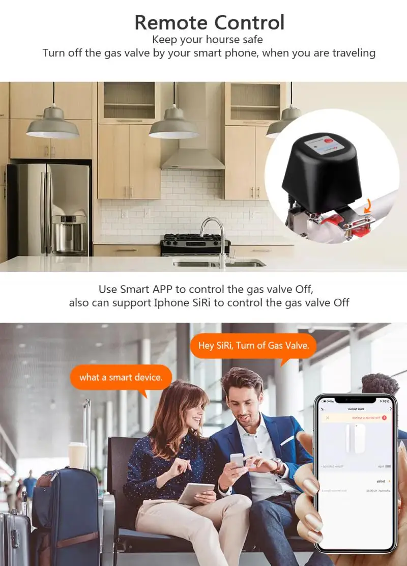EWelink Zigbee Ventil Smart Voda/Plin Ventil Pametni Dom, Avtomatizacija Nadzor Dela Z Alexa Google Pomočnik