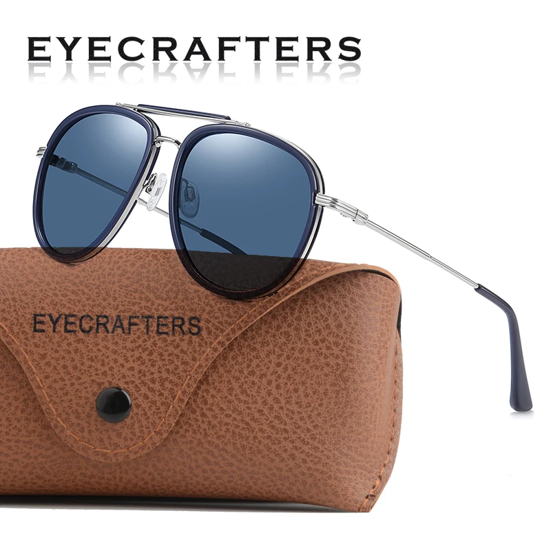 EYECRAFTERS 2021 NOV Modni Retro blagovne Znamke Mens Ženska sončna Očala Polarizirana Kvadratnih Gradient Objektiv Vijolično UV400 Vožnje Očala