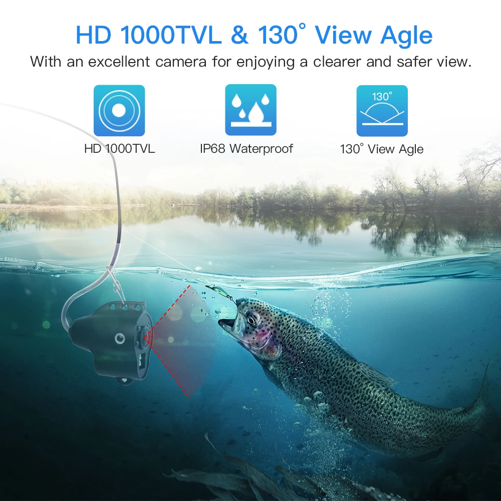 Eyoyo 15M 30 M HD 1000TVL Podvodni Ribolov na Ledu Videoposnetkov Fotoaparata, Fish Finder 5