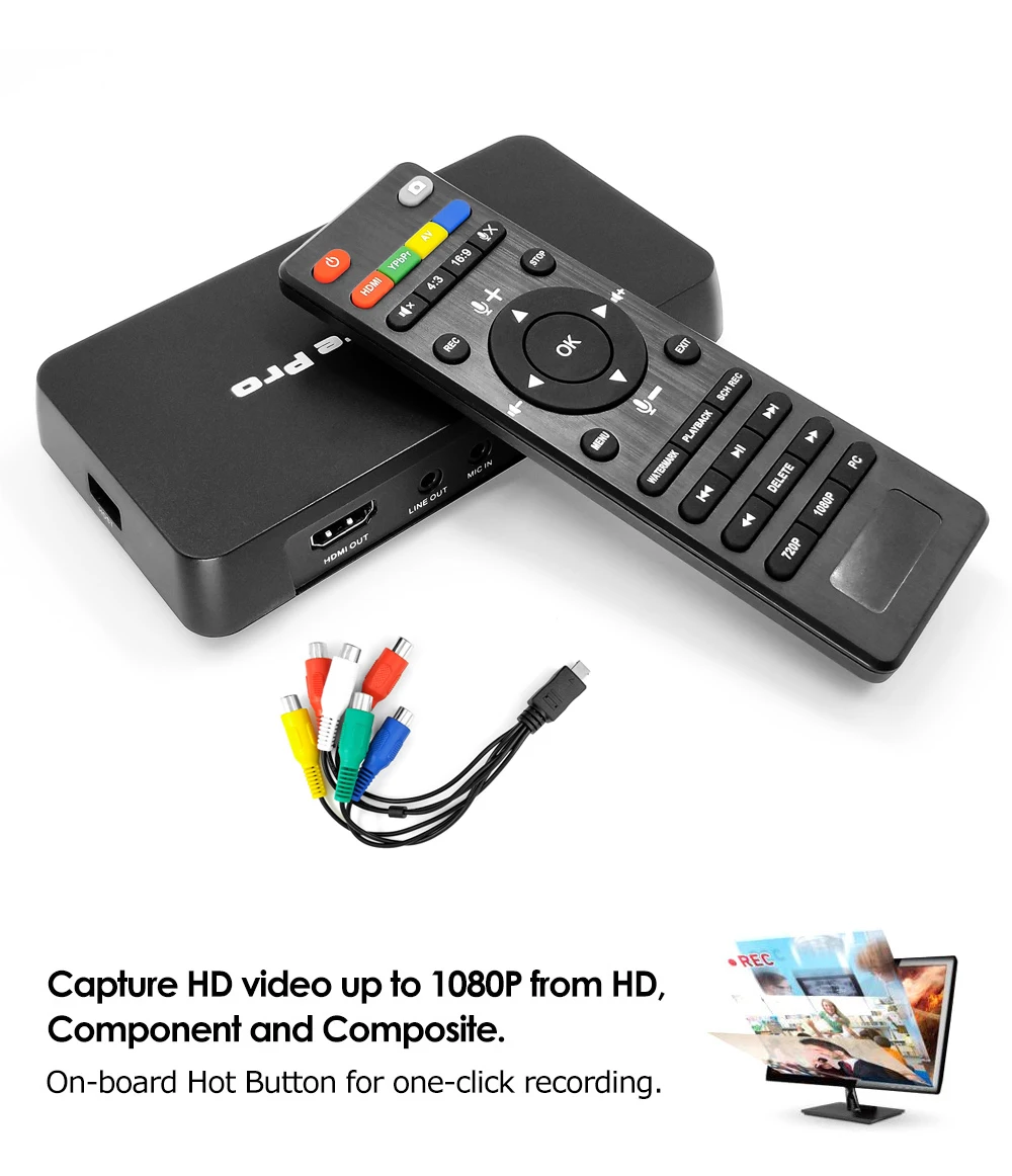 EZCAP 295 Zajem Video Kartice 1080P HD Video Snemalnik Za Xbox, PS3, PS4 USB 2.0 za Predvajanje Spletnih Videoposnetkov Živo