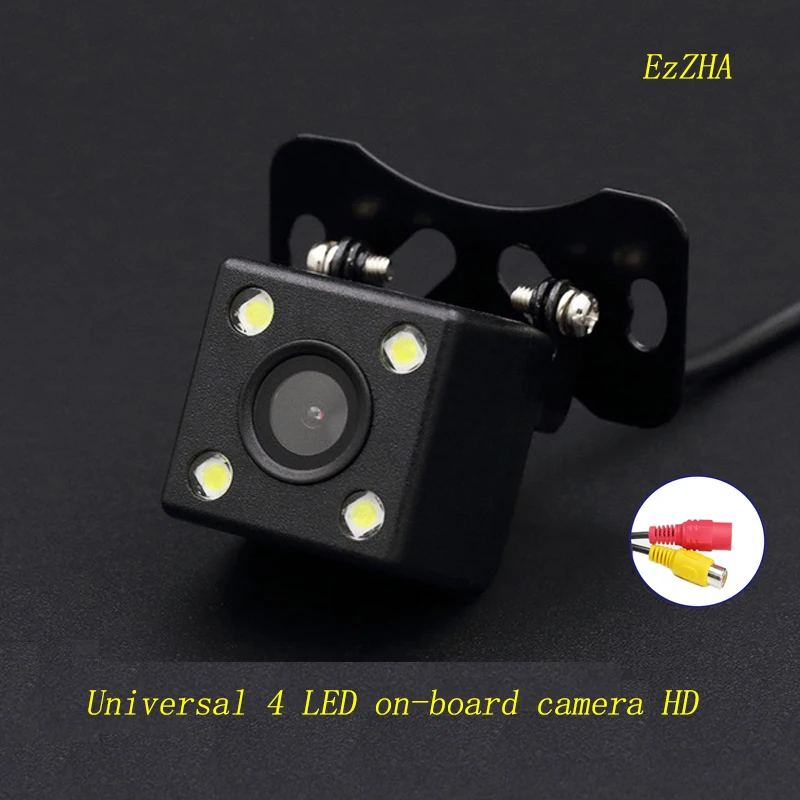 EzZHA Univerzalno 4 LED Avto Kamera HD CCD Night Vision Auto Pogled od Zadaj Kamero 170 širokokotni Backup Parkiranje Vozila Fotoaparat