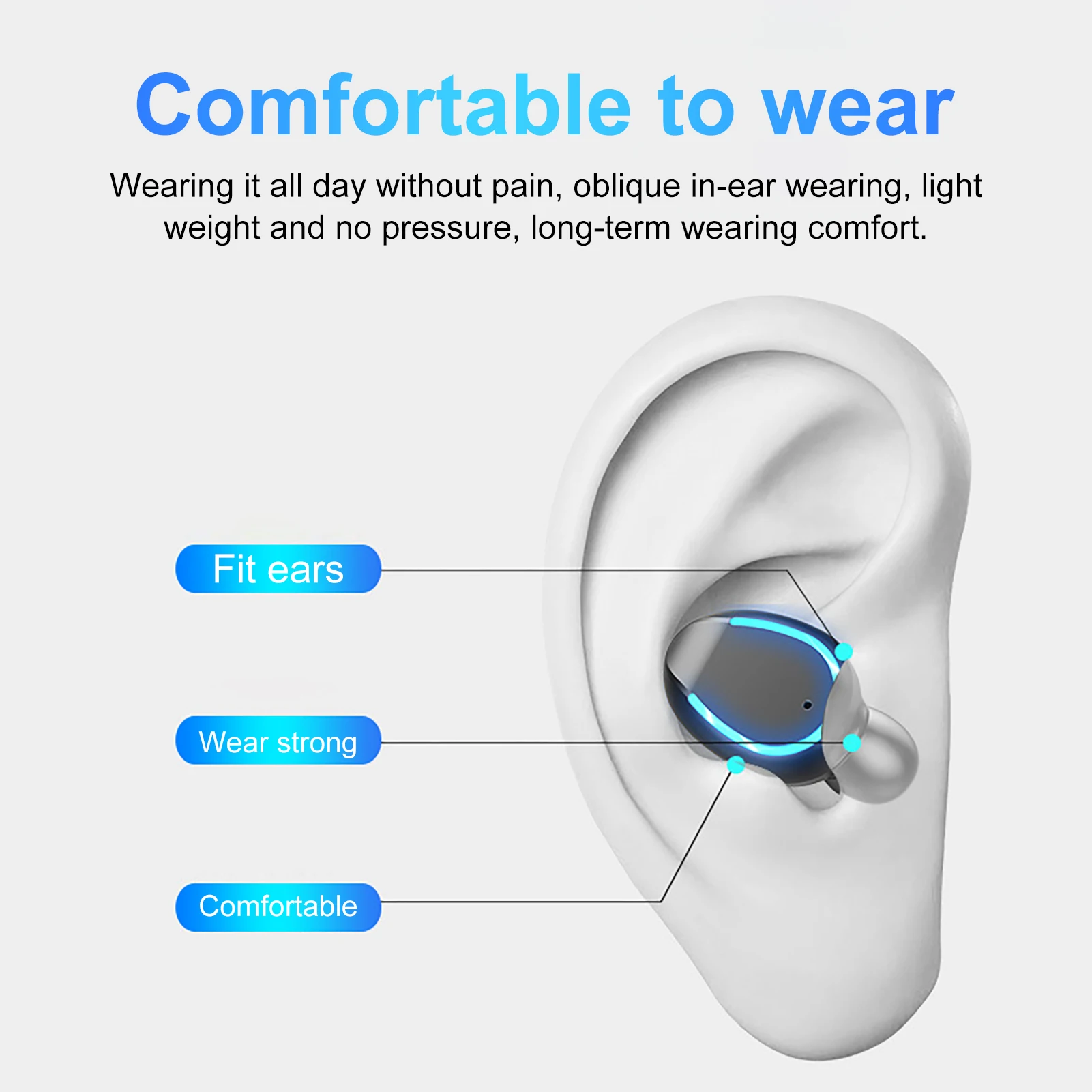 F9-5 TWS Bluetooth 5.0 Brezžično Slušalko v Obliki črke U Razsvetljavo Modeliranje Hi-fi Zvok Šport Nepremočljiva V Uho Mobilni Telefon, Slušalke