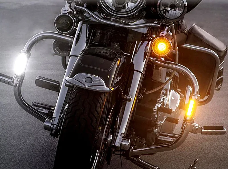 FADUIES 2 Barva Za Crash Palice Harley Touring Kolesa Motocikel Avtocesti Bar Switchback Vožnje Svetlobo Bele obrnite Amber