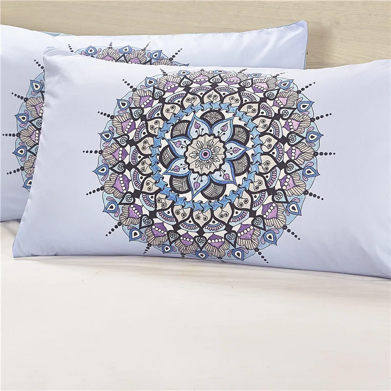 Fanaijia Bohemian beddings določa kraljica velikosti Indija blue Mandala rjuhe Kritje Z Pillowcases Posteljo Nastavite Lepa Bedclothes