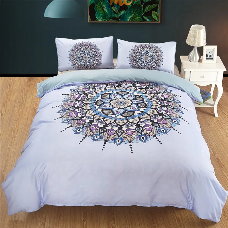 Fanaijia Bohemian beddings določa kraljica velikosti Indija blue Mandala rjuhe Kritje Z Pillowcases Posteljo Nastavite Lepa Bedclothes
