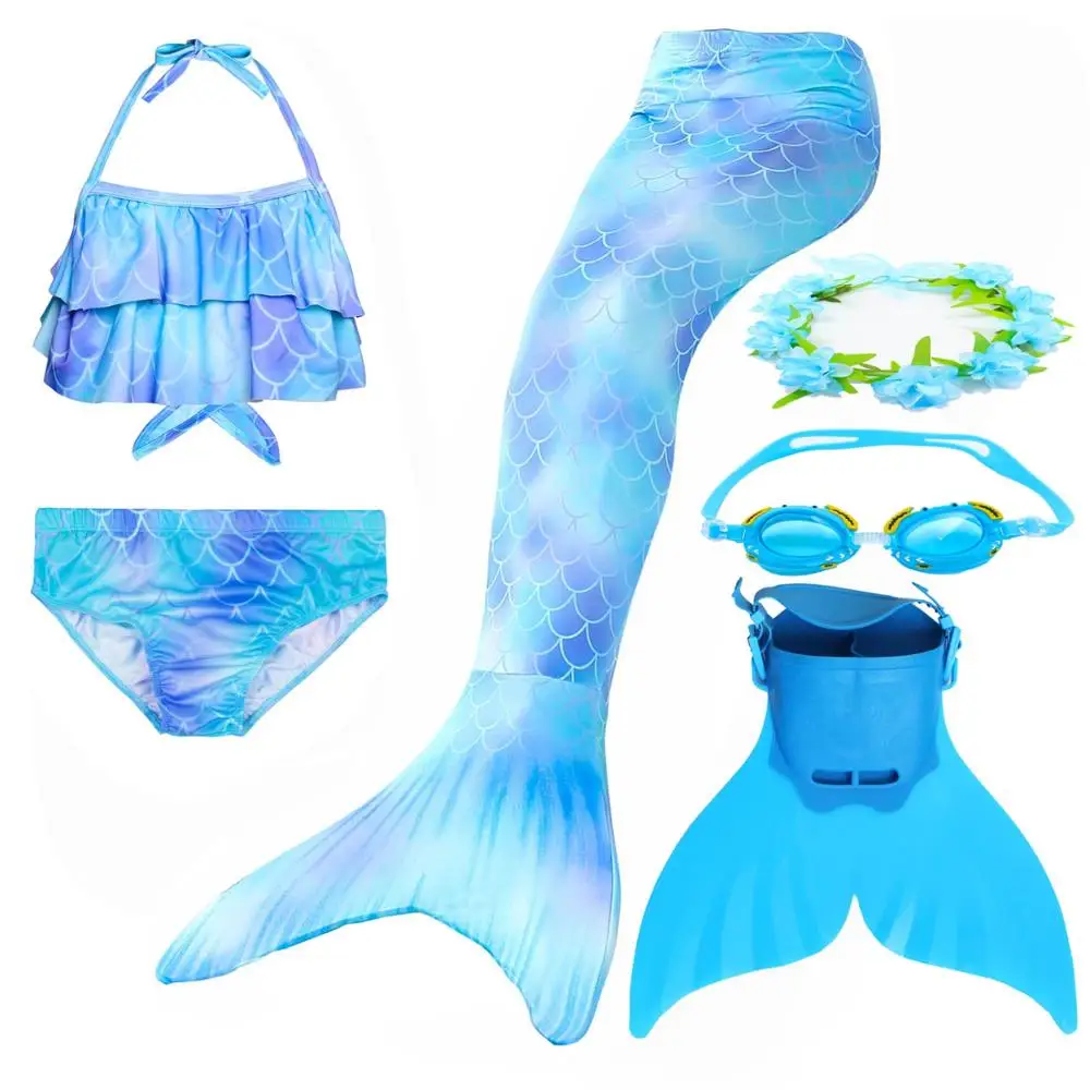 Fancy morska deklica repi z/Brez Plavuti Monofin Flipper morska deklica repi za Otroke, Dekleta, Bazen, Plaža, Kopalke, Kostumi Za Božično Darilo