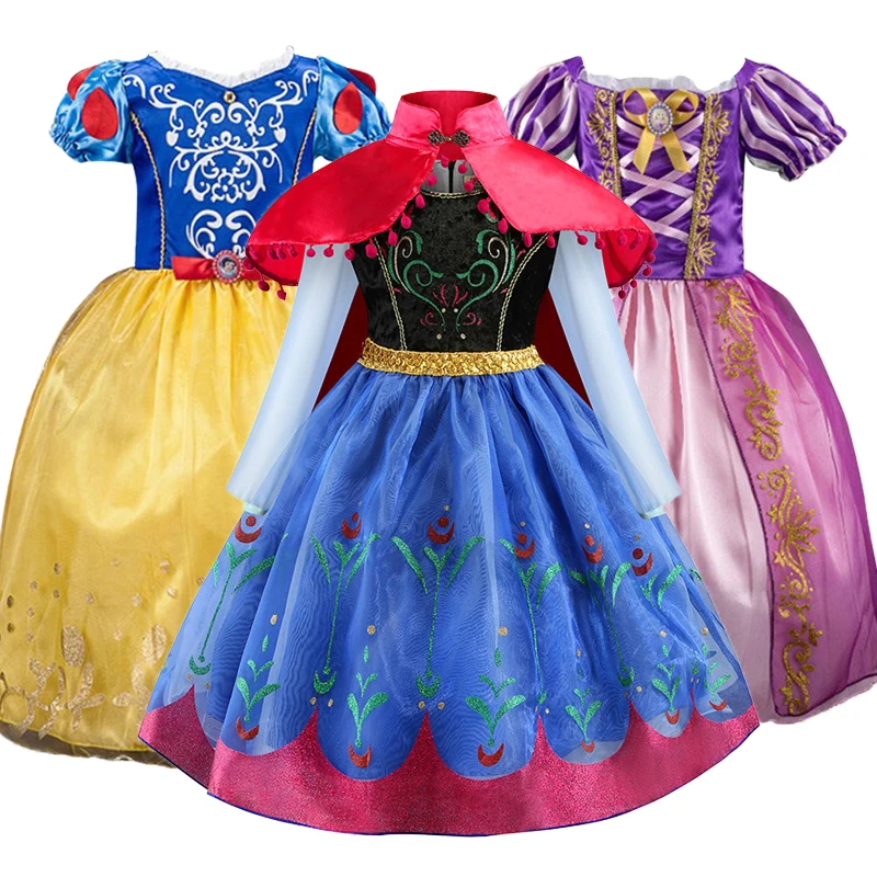 Fantasia Kraljica Anna Elsa Obleko za Dekle, Princesa Anna Obleko za Dekle Stranka Vestido Otroci Dekle Oblačila Pustne Kostume, Cosplay
