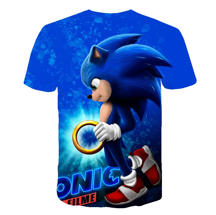 Fantje Dekleta Anime Sonic Hedgehog Mario Sonic 3D Smešno T-shirt Otroci Risanke, Vrhovi Otroci Tshirt Otroška Oblačila Nov Film