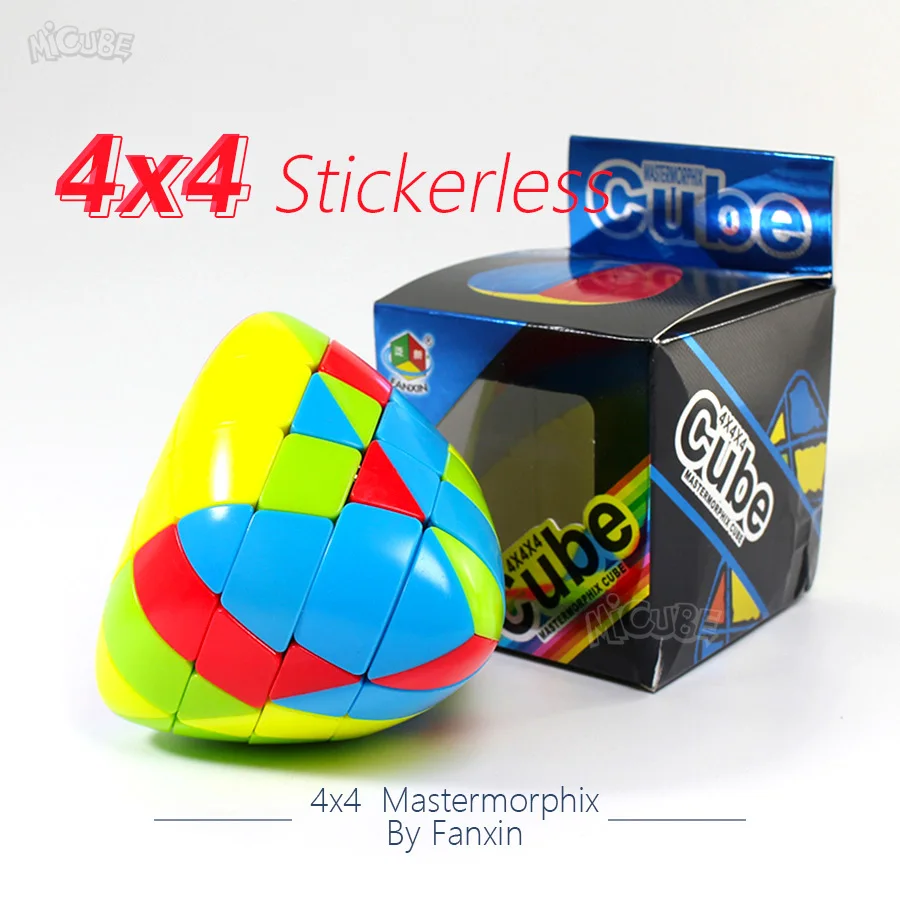 Fanxin Mastermorphix 4x4 Riž Cmok 4x4x4 Stickerless Čarobne Kocke Puzzle Igrača Pisane Multicolor Posebno Težko Višina