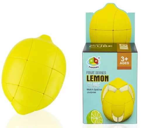 FanXin Sadje Jabolko Banana Limone Magic Cube Strokovno Hitrost Puzzle Twisty Antistress Izobraževalne Igrače, Pakiranje kocke