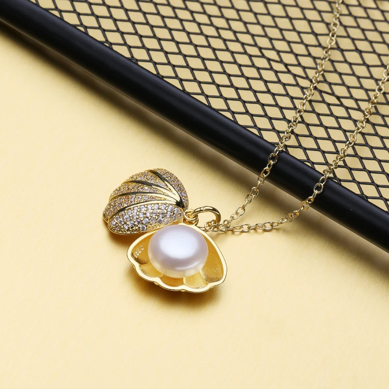 FENASY lupini ogrlica design sladkovodnih naravni Biser Obesek 925 sterling srebrni verigi ogrlica za ženske stranka biser nakit
