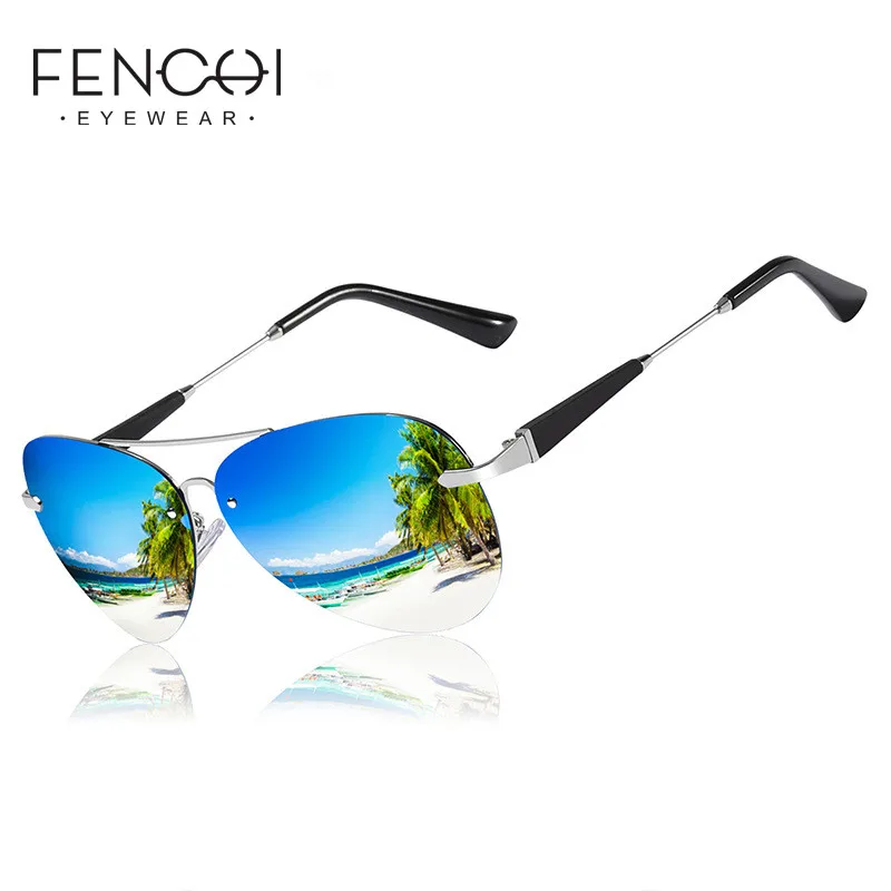 FENCHI Rimless Moških Polarizirana sončna Očala 2020 UV400 Visoke Kakovosti Pliot sončna Očala Premaz Objektiv Vožnje Očala Za Moške, Ženske