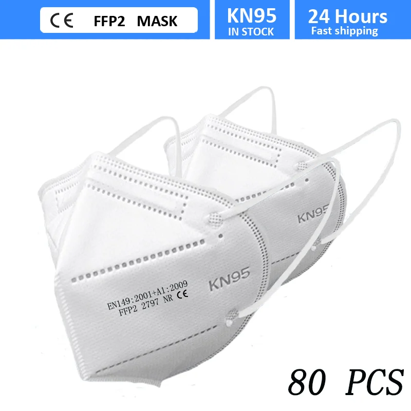 Ffp2 CE masko Kn95 Masko mascarillas kn95 5 plasti 95% filter varnost za enkratno uporabo zaščitne maske, ki je Na Zalogi hitra dostava