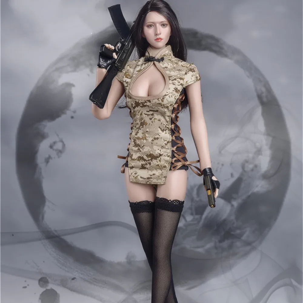 FG061 1/6 Zbirateljske Seksi Ženska Oblačila Pribor Kitajski Veter Cheongsam Dekle Obleko Model za 12 cm Akcijska Figura Telo
