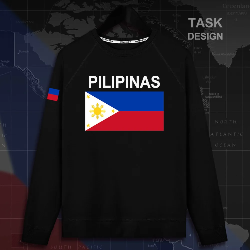 Filipini Pilipinas PH, PHL PHI moški pulover s kapuco puloverji s kapuco majica ulične oblačila hip hop trenirko narod zastav 02