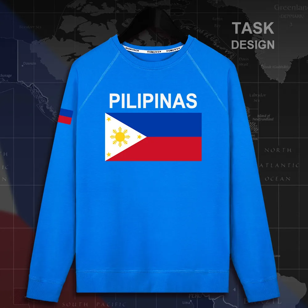 Filipini Pilipinas PH, PHL PHI moški pulover s kapuco puloverji s kapuco majica ulične oblačila hip hop trenirko narod zastav 02