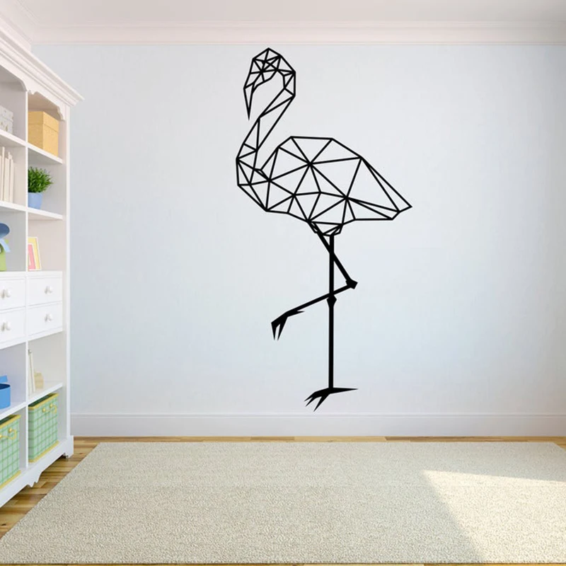 Flamingo Povzetek Poligonske stene decals Živali Geometrijske Umetnosti Stenske nalepke Home Interior Design Office Home Dekoracijo G779