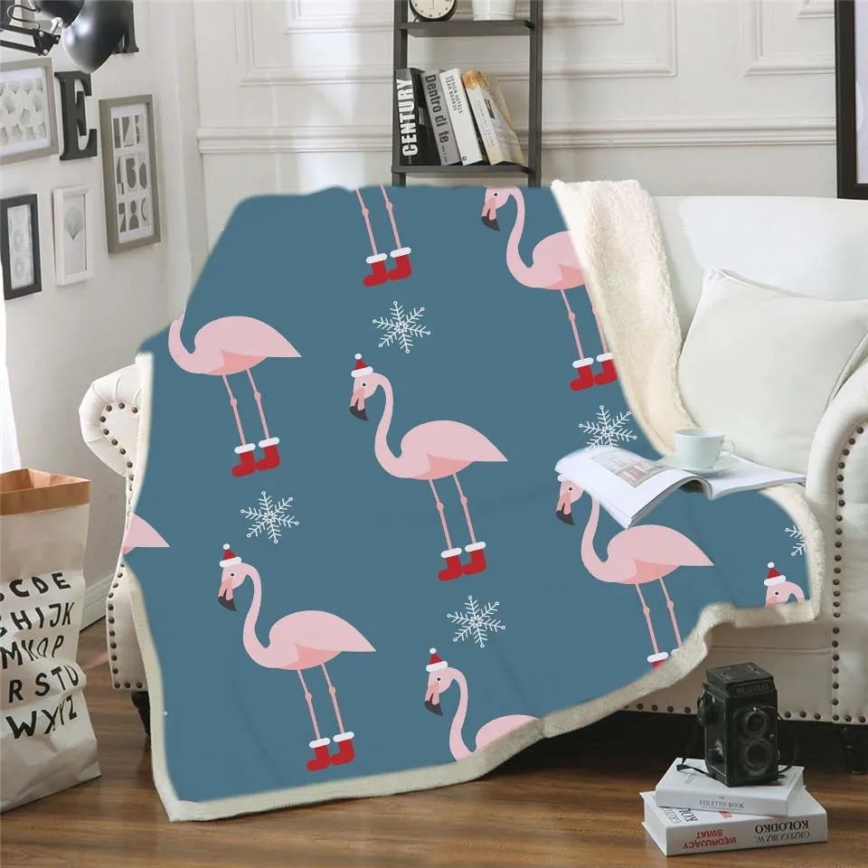 Flamingo Sherpa Odejo Doma Stvari, Natisnjena klimatska naprava odejo Plišastih Vrgel Odejo Fuzzy Mehko Odejo Mikrovlaken B1063