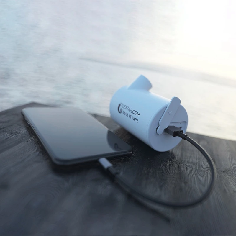 FLEXTAILGEAR Max Črpalka 2 Ultralahkih USB Polnilne Nepremočljiva Črpalka Zrak Napihne Vbočeno za Plavanje Obroč Kampiranje Pad Vzmetnice