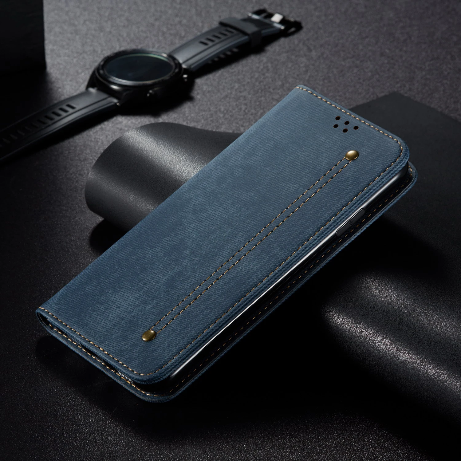 Flip Denarnice Kavbojke Primeru za Redmi 8A Opomba 8 9 Pro 9S 8T Luksuzni Stojalo Telefon Kritje za Xiaomi Mi 10T Lite 9T Knjiga Magnetni Coque