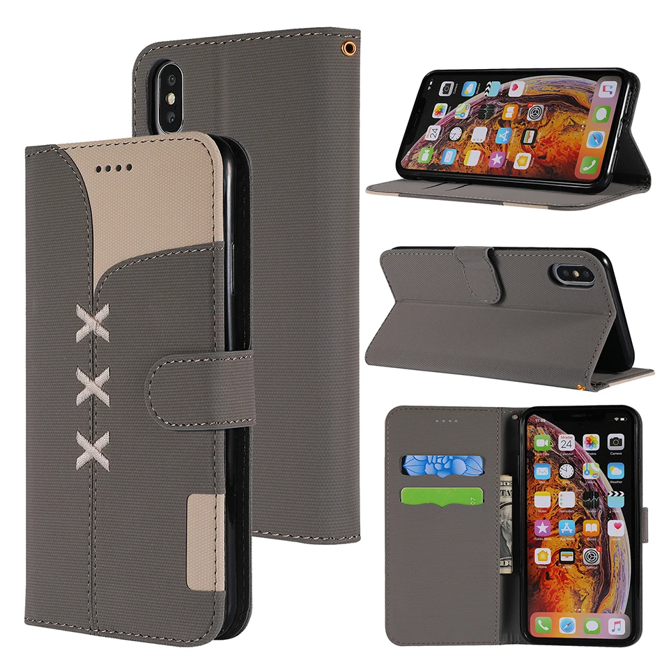 Flip Krpo Kože Usnjena torbica Za iPhone 7 6s 8 6 Plus X XR XS Max Luksuzni Primerih Za fundas iPhone 5 5s se Pokrovček Za iPhone 11 Pro