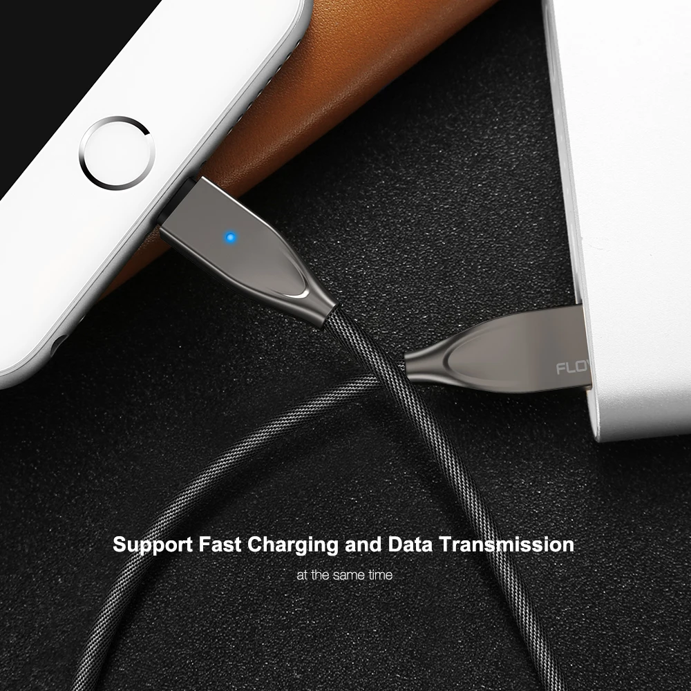 FLOVEME Za Lightning Na USB Kabel Za iPhone 11 XS MAX XR X 8 7 Za iPad Polnilnik 1,2 M Varne dnevne LED Sync Kabel, Hitro Polnjenje