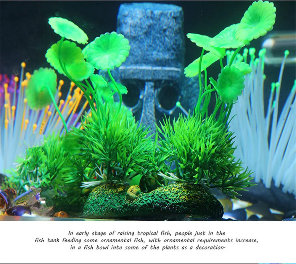 Fluorescence Umetno Morju Anemone Akvarij Rastlin na okolju Prijazen Silikonski Gel Koralami za Fish Tank Dekoracijo 16 CM