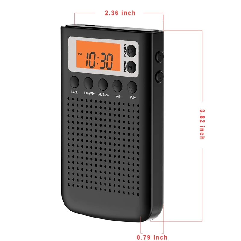 FM/AM Radio, Digitalni Mini Prenosni Stereo Sluha Radio za Starejše na Baterijski Pogon