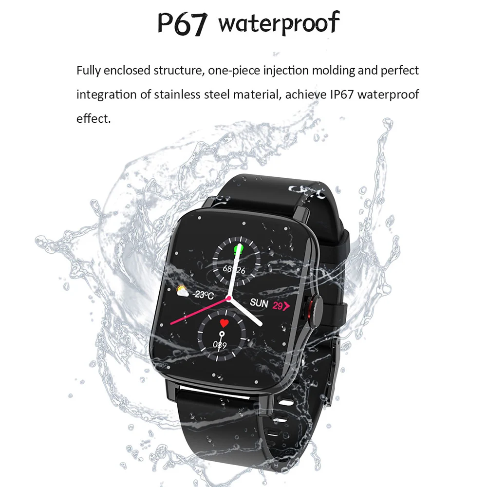 FM08 Smartwatch IP67 Nepremočljiva Bluetooth Klicev za 1,7 palca DIY Klicanje Krvni Tlak Kisika za amazfit gts 2 Šport Pametno Gledati