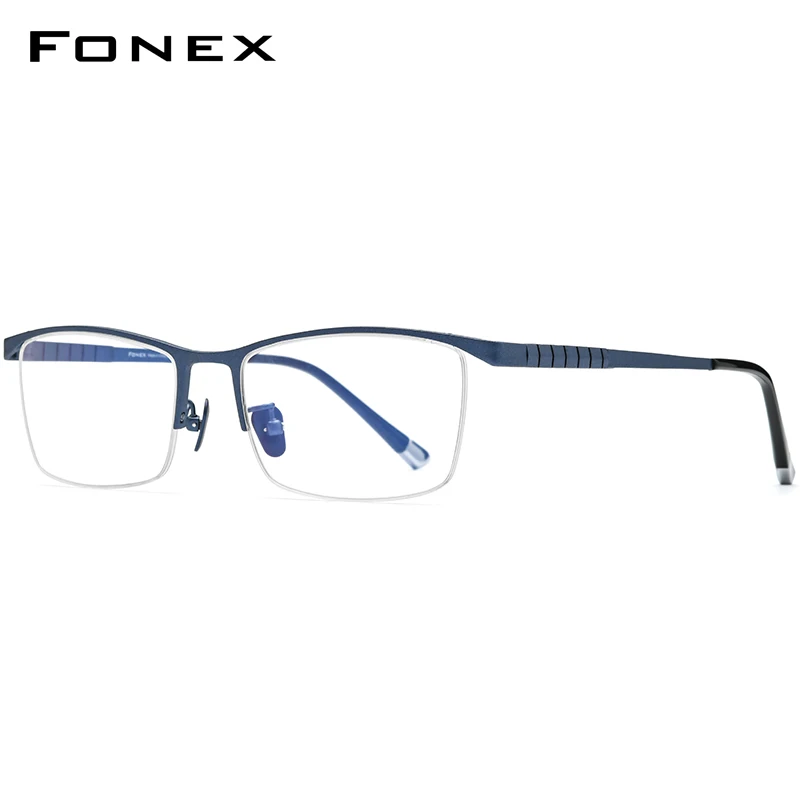 FONEX Čistega Titana Očal Okvir Moških Kvadratnih Očala 2020 Novo Moško Polovico Optični Kratkovidnost Recept Očala Okvirji 85640