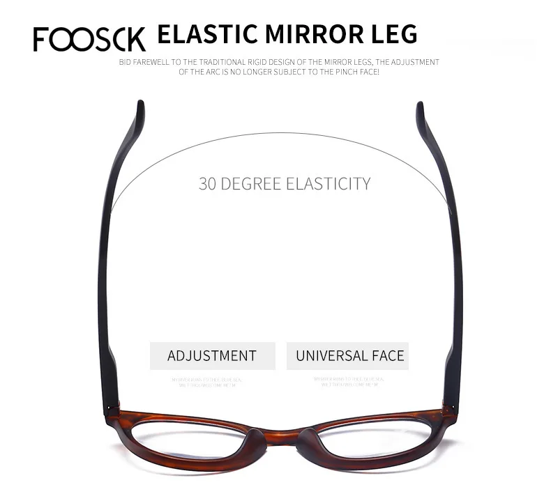 FOOSCK Retro Obravnavi Očala Moški Ženske Krog Leopard Okvir Očala Letnik Ultralahkimi, Daljnovidnost Očala +1.0 4.0
