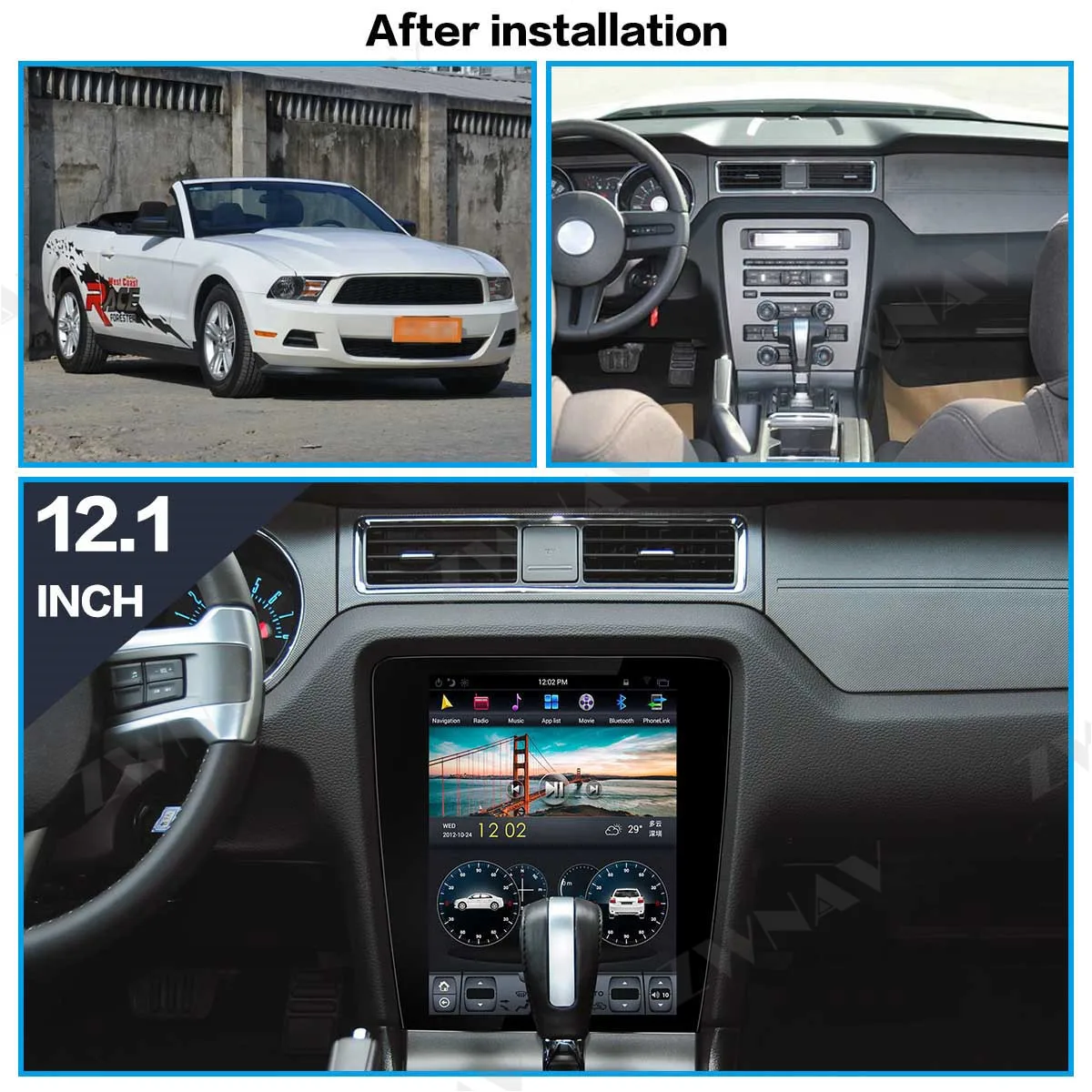 Ford Mustang 2010-128GB Tesla Zaslon CARPLAY Android Avto Multimedijski Predvajalnik, GPS, Vodja Enote 1 din avtoradia
