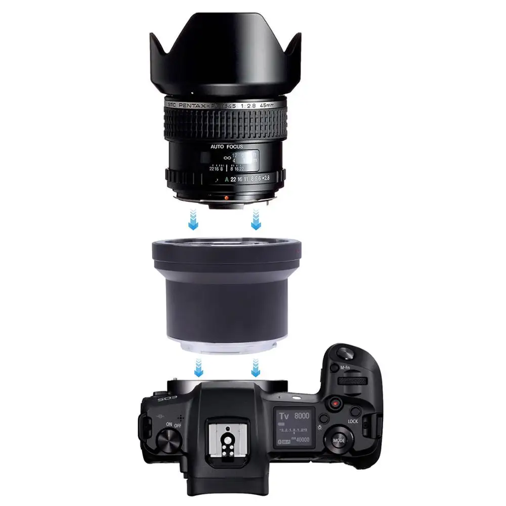 FOTGA Adapter Ring za PK645 Gori Objektiv za Canon EOS R Mirrorless Fotoaparati