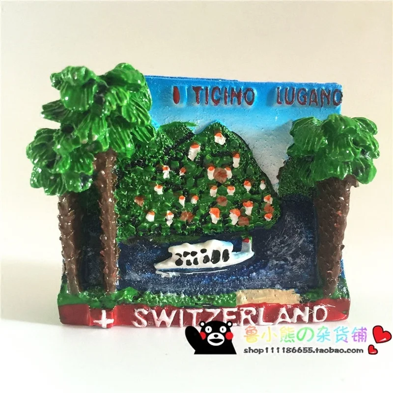 Francija Švicarski Lu Jezero World Travel Pokrajino Hladilnik 3D Magnetov za Hladilnik, Magnetne Nalepke, trgovina s Spominki, Okraski, Dodatki za Dom