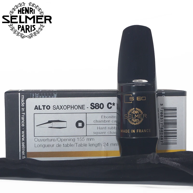 Francoski Izvirnik Selmer S80 C * C * * alto saksofon ustnik bakelite Trde gume materiala
