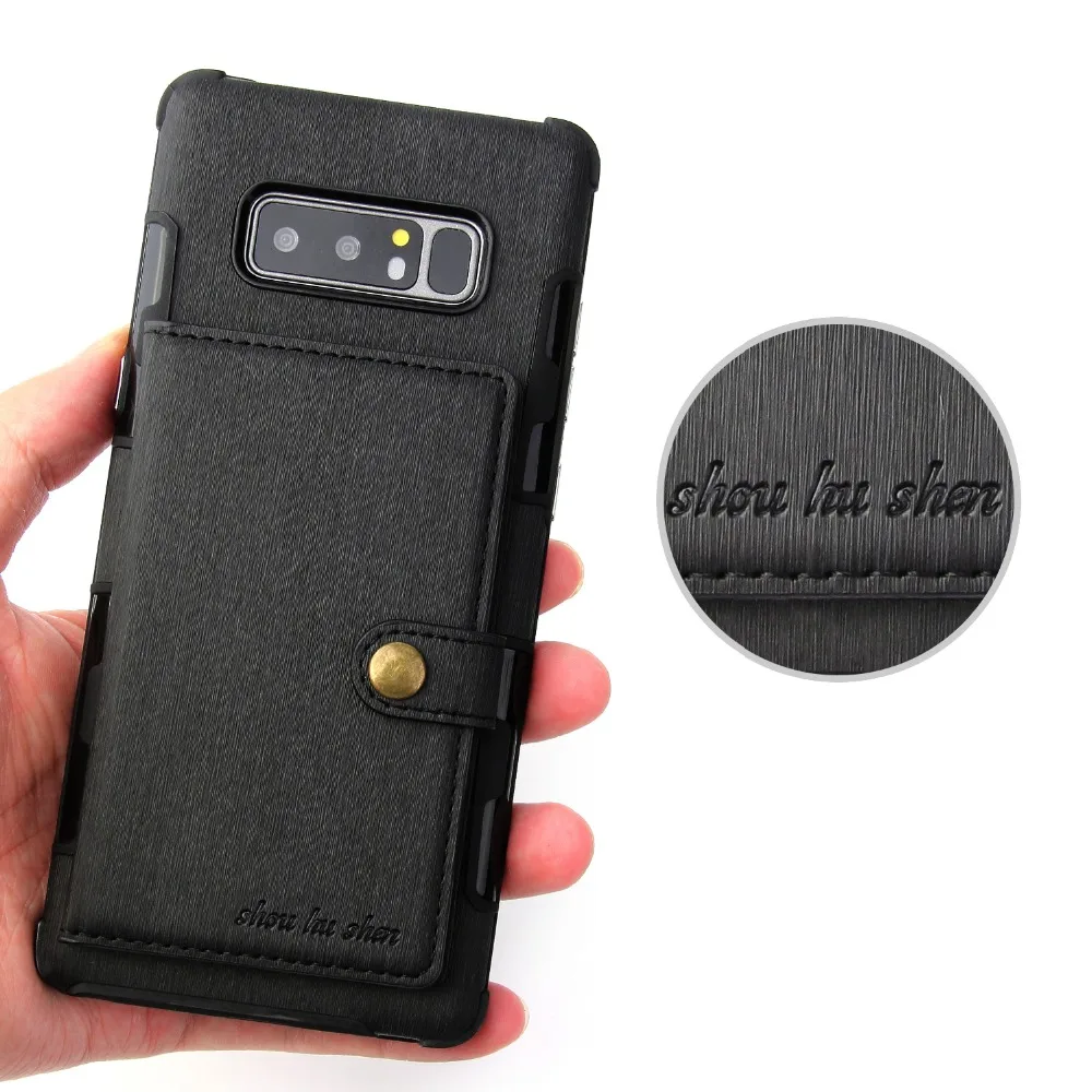 FULAIKATE Brušena Denarnice Ohišje za Samsung Galaxy Note 8 Kartico Žep Nazaj Kritje za note8 SM-N9500 Risanje Telefon Zaščitna Primerih