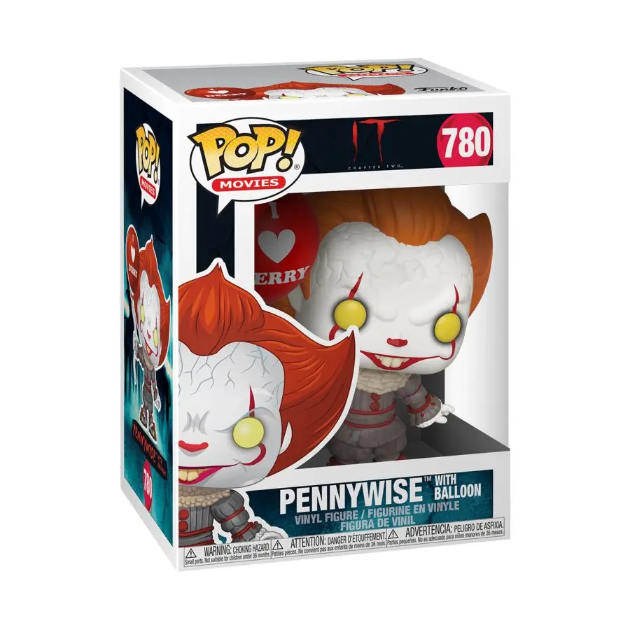 Funko POP Pennywise z balonom 780# 10 cm PVC Dejanje Igrača Številke Model Lutka Vinil Slika Joker Pennywise Klovn Model Otroci Igrače