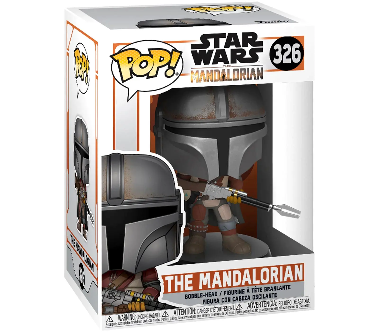 FUNKO POP Star Wars Mandalorian 326# PVC Dejanje Igrača Številke Bobble Glavo Figur Figura Model Colletion Igrače za Ljubitelje