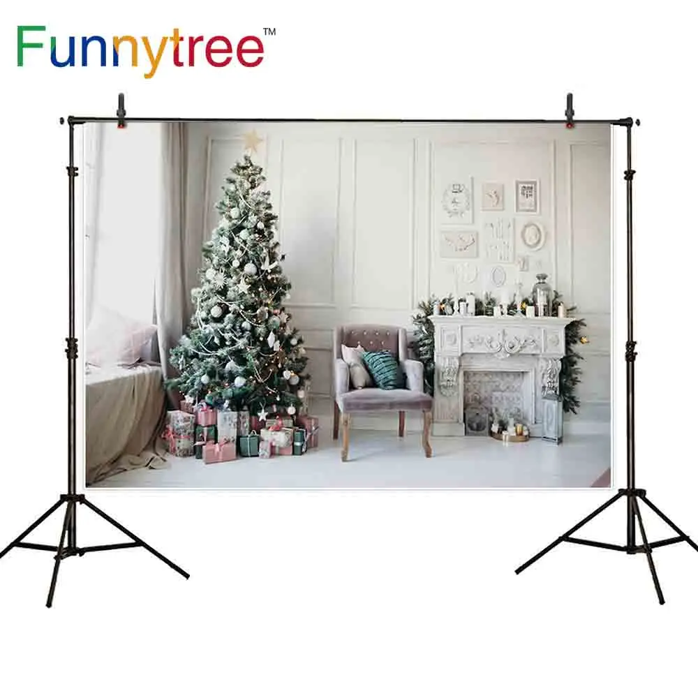 Funnytree ozadje photocall Božič, notranja praznovanje vintage pohištvo dekoracija fotelj ozadju photophone