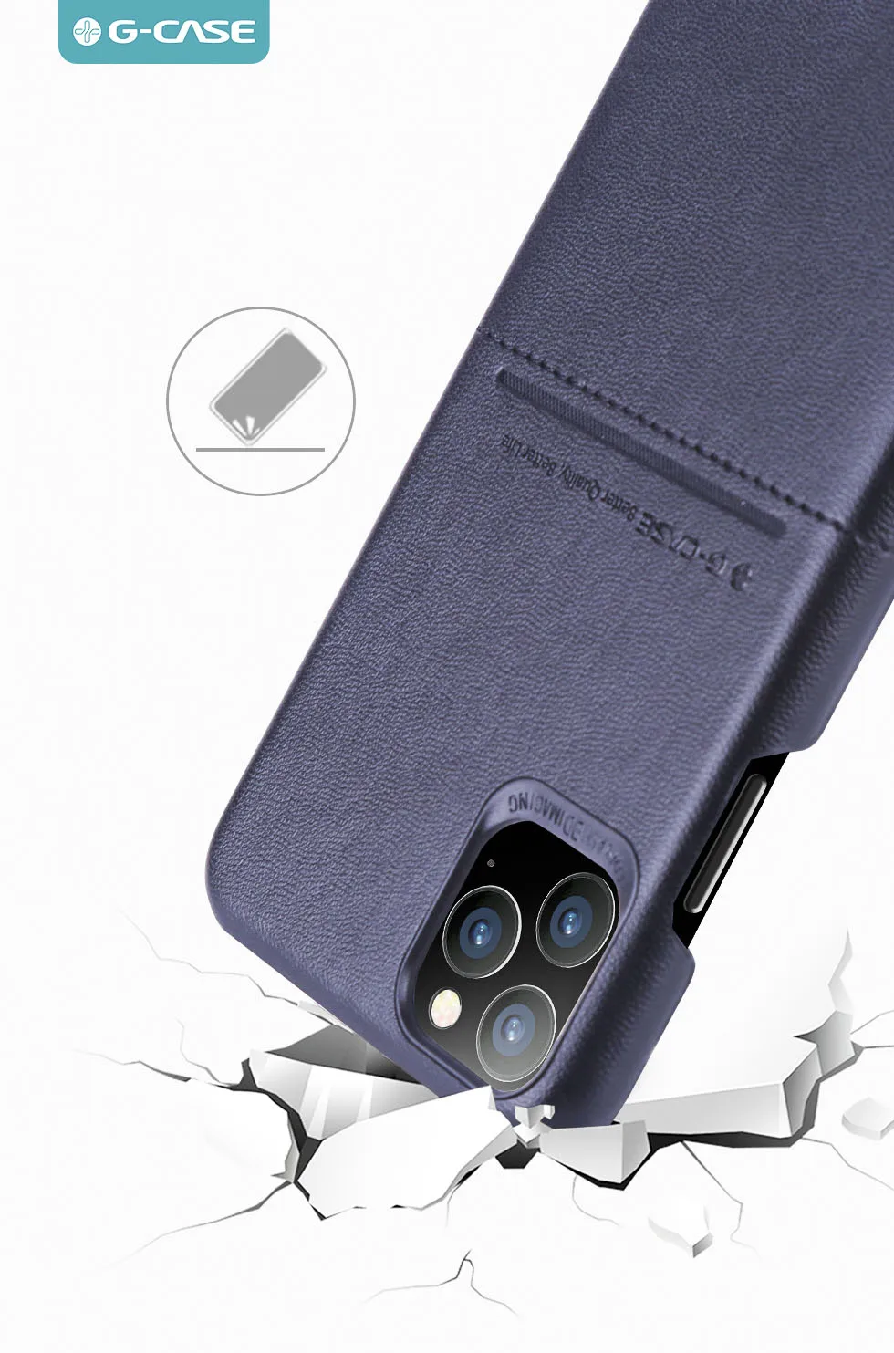 G-Primeru Cardcool serije PC + PU zaščitni ovitek z režo za kartico prijetno vzdušje lepa za iPhone12 11 Pro XS MAX XR 7 8