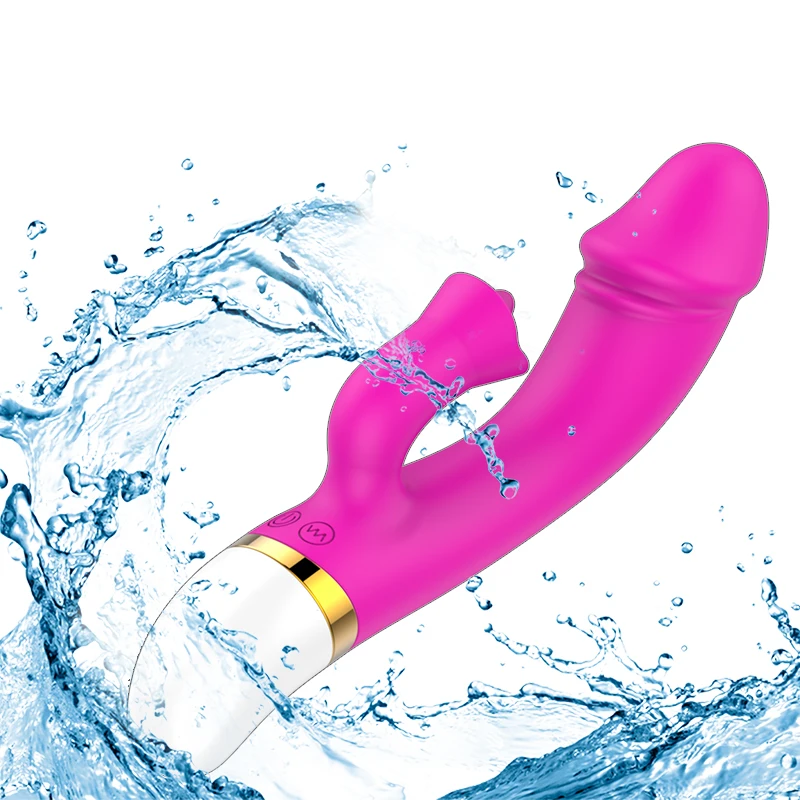 G Spot pravi vibrator rabbit vibratorji za ženske Dvojno vibracije silikonski ženska vagina jezikom klitoris massager sex igrače za ženske