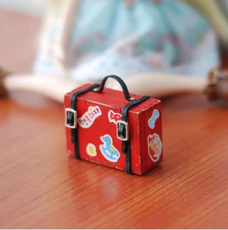G05-X5151 otroke, otroška darilo Igrača 1:6 Lutke mini Pohištvo Miniaturni rement bjd DIY star lesen kovček Materiala 1pcs