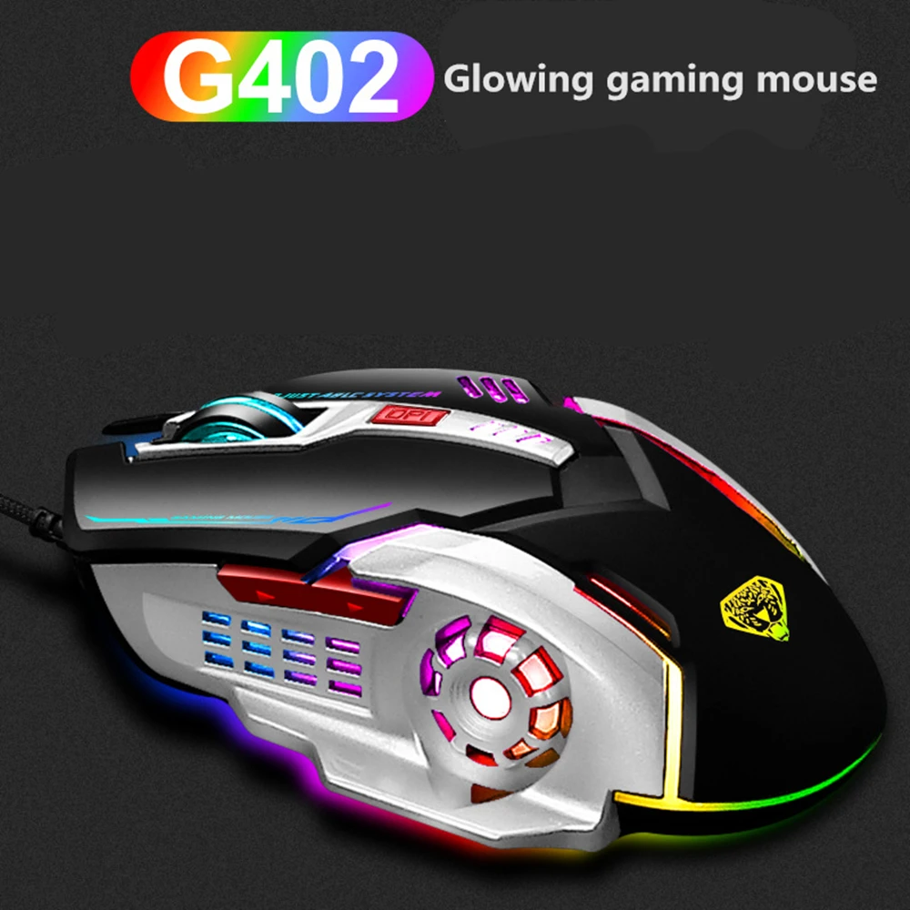 G402 4 Nastavljiv DPI Gaming Miška 13200DPI Gaming Ozadja Žično Miši Ergonomska Oblika Za Namizni Prenosni Računalniki
