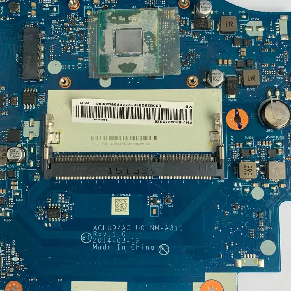 G50-30 Matično ploščo Za Lenovo G50-30 Laptop mainboard Z (INTEL Dual-core CPU) ACLU9 ACLU0 NM-A311 Popolnoma Testirane