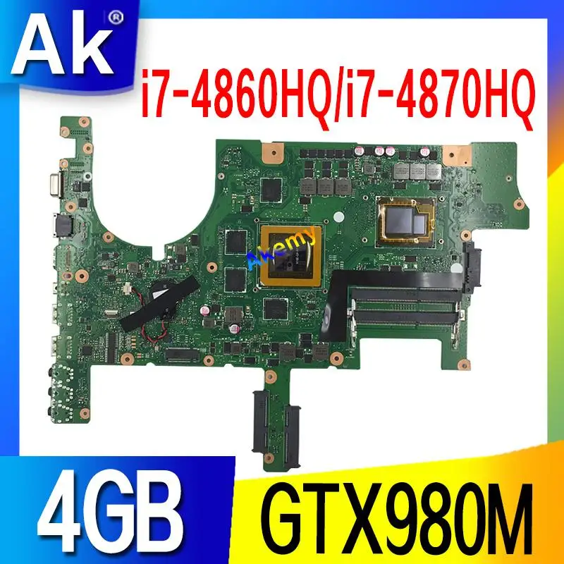G751JY Matično ploščo Za Asus G751JY G751JT G751JL G751J G751 Prenosni računalnik z matično ploščo Mainboard i7-4860HQ / i7-4870HQ GTX980M/4GB