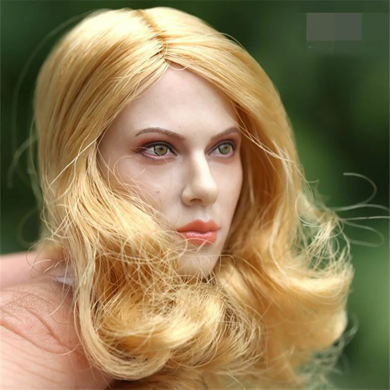GAC IGRAČE 1/6 Obsega Scarlett Johansson Glavo Skulptura Carving Model, Ženska Blond Primerni Za 12