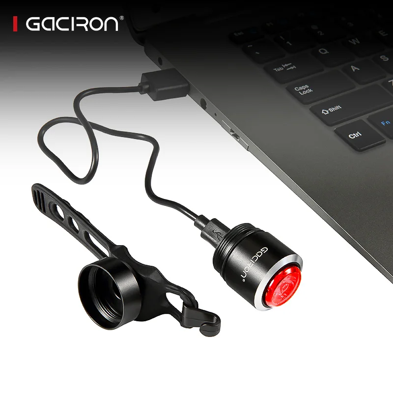 Gaciron USB Polnilne Nepremočljiva Cestno Kolo Jahanje Zadnje Luči Mini LED Izposoja Luč Gorsko Kolesarski Senzor opozorilna Lučka