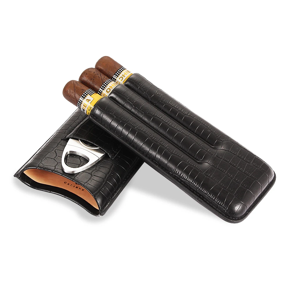 Galiner Prenosni Potovanja Cigar Primeru Humidor Mini Usnje Humidor Polje Žep Cigar Humidor Imetnik Kovinski Cigare Rezalnik