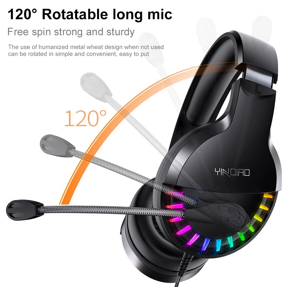 Gaming Slušalke Igralec 7.1 Prostorski Zvok, USB 3,5 mm Žično RGB Svetloba Igra Slušalke z Mikrofonom za Xbox Eno PS4 Tablet PC