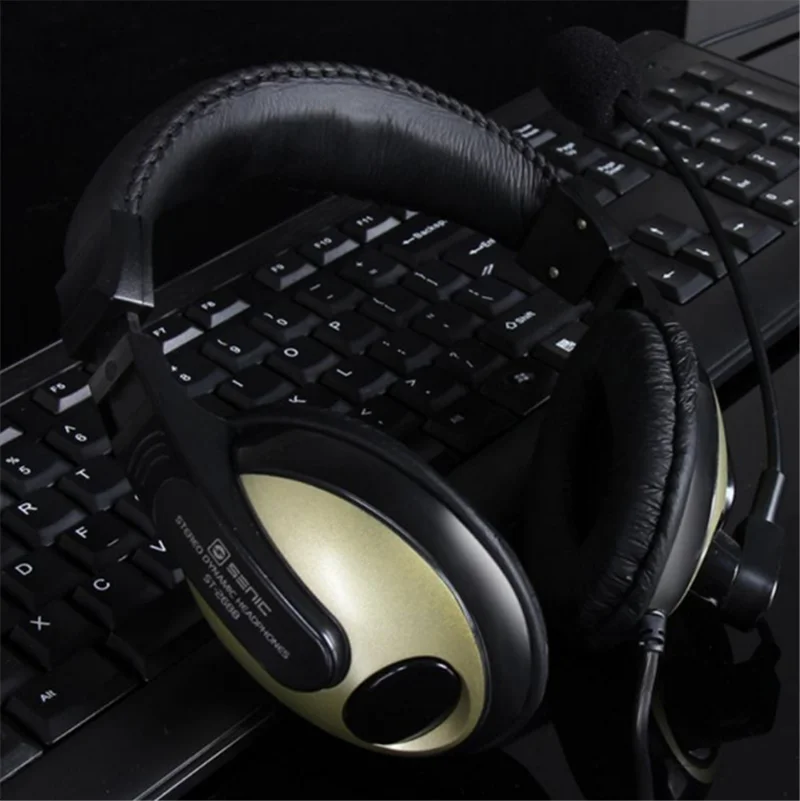 Gaming Slušalke Skupne Igralec Slušalke Udobno nositi Stereo Žične Slušalke z Mikrofonom za PC Računalnik, Mobilni Telefon